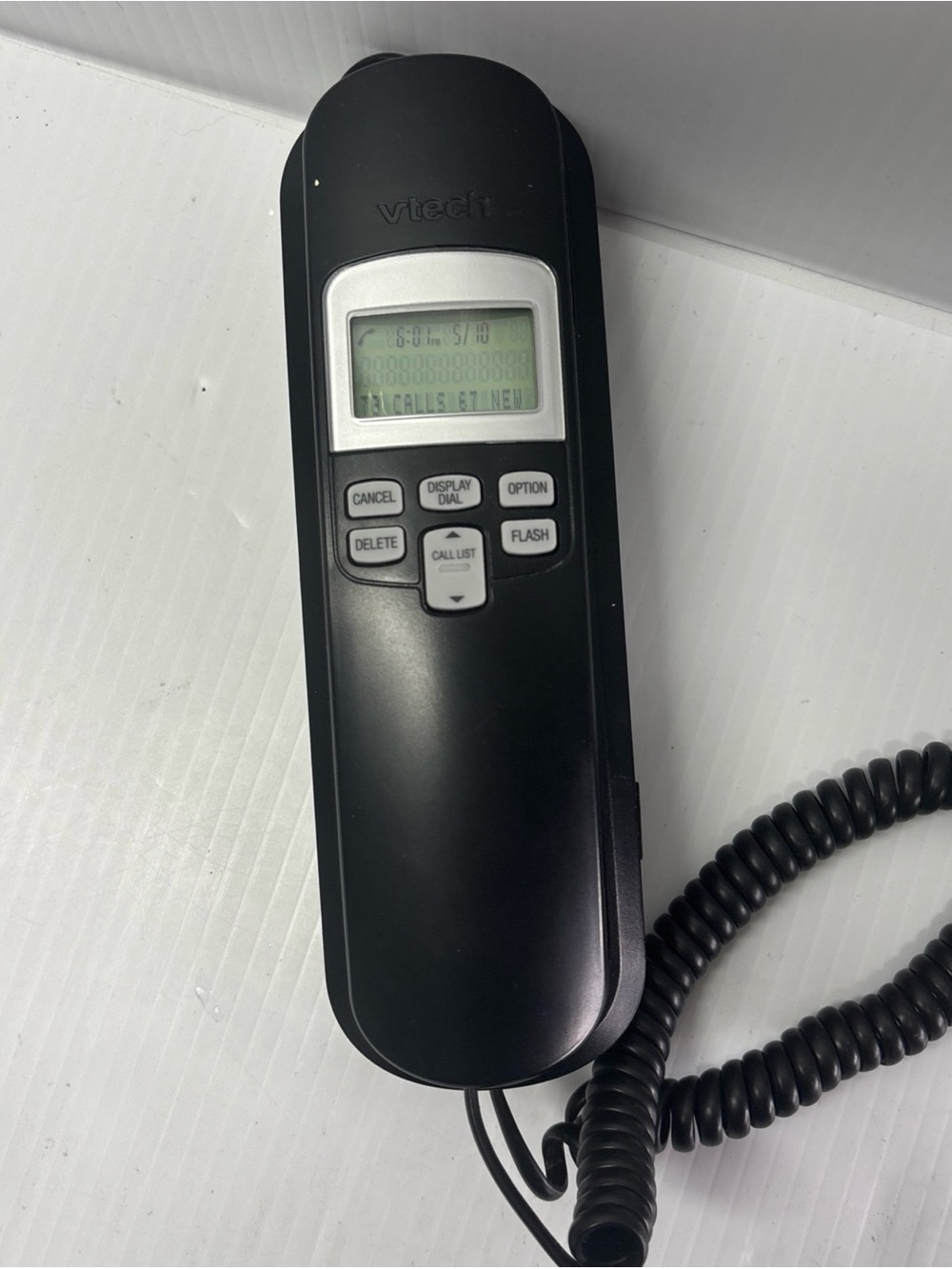 VTech CD1113 Trimline Corded Phone LCD Caller ID Call List Tested Working